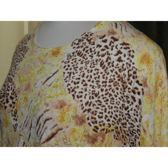 Joseph A, size 2X stretch blend artsy animal print top plus size women's - Picture 4 of 6